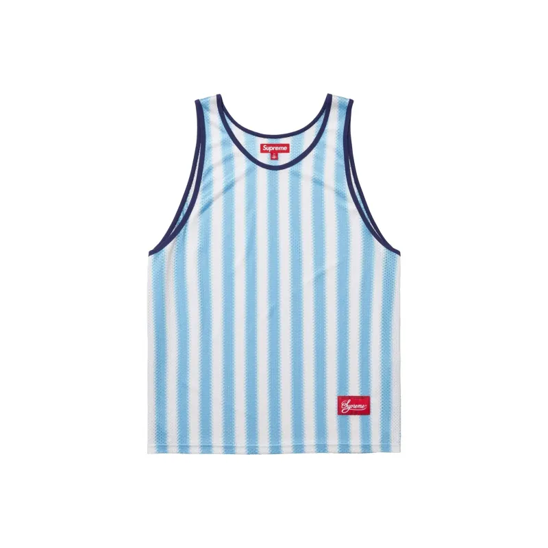Supreme Stripe Mesh Tank Top-0