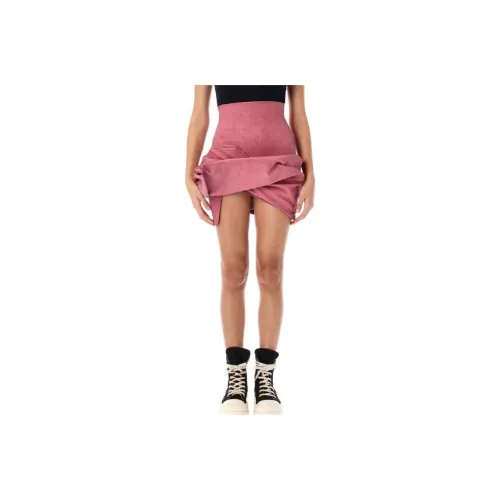 RICK OWENS High Waist Draped Mini Skirt