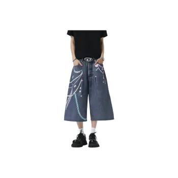 TELENT Denim Shorts Unisex Blue