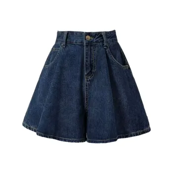 ABBY GODDESS Denim Shorts Women's Blue