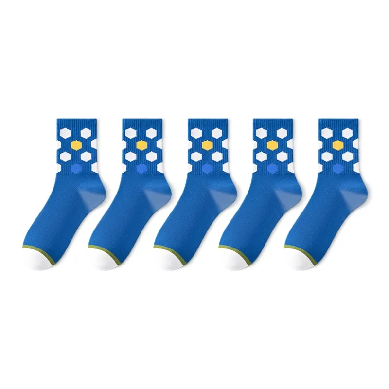 LUOLIAN Mid Calf Socks Men's 5 Pack-11