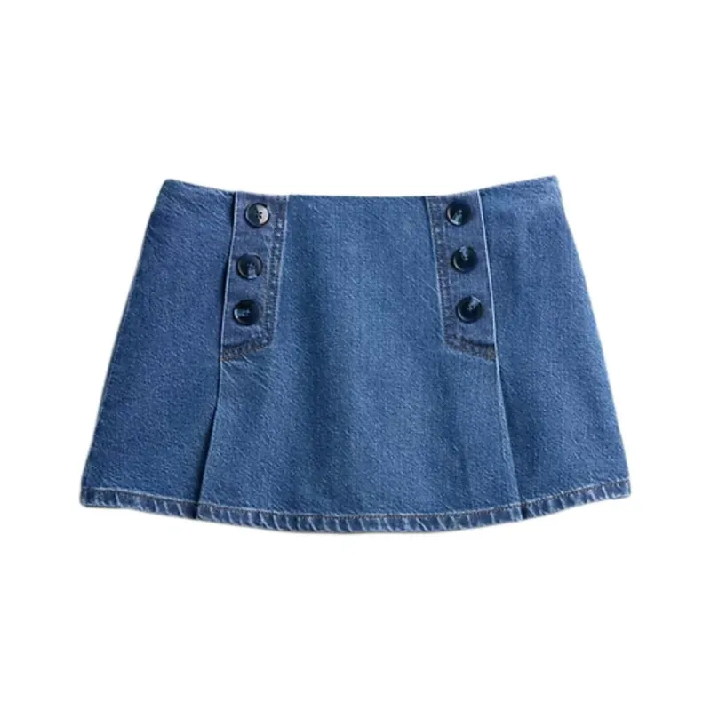 GAP Premium Series SS25 Denim Short Skirts Women's Medium Blue-0