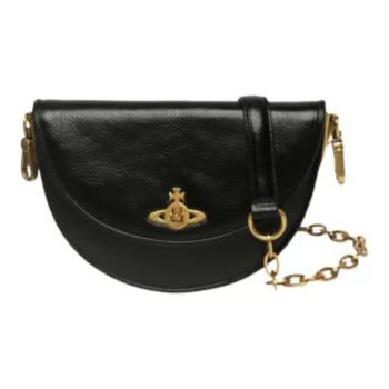 Vivienne Westwood Leather Crossbody Bag, Shoulder Bag Women's Black