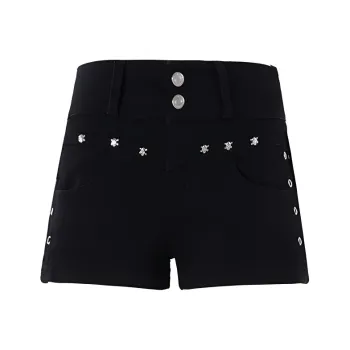 Kazakhstan Denim Shorts Women's Black