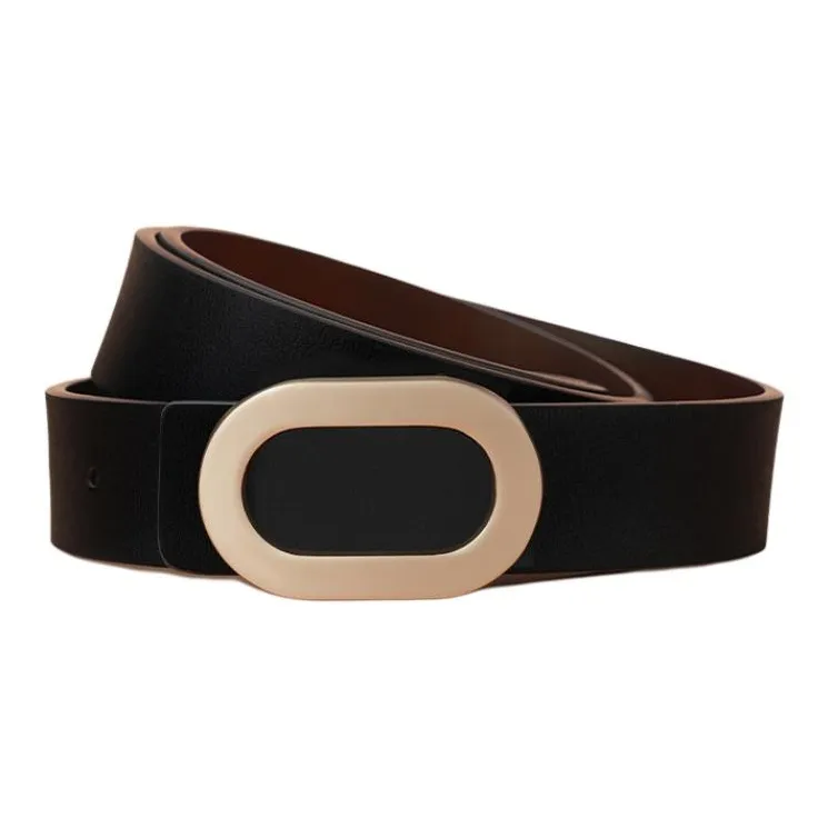 JEANSWEST Cow Split Leather Belts Women's 2.8CM-0