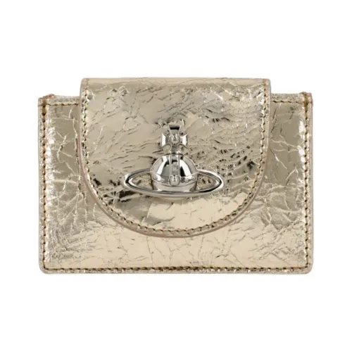 Vivienne Westwood Cow Leather Card Holder Women's Gold