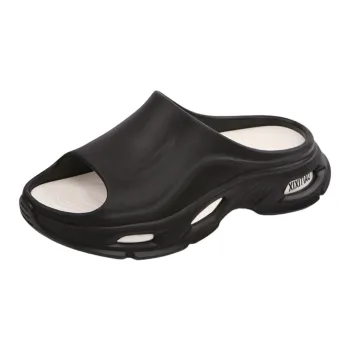 Thin Strips Home Slippers White Black Men's