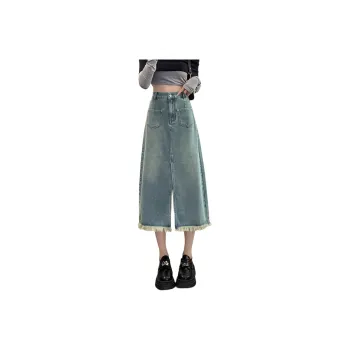 SITOL Denim Short Skirts Women's Blue