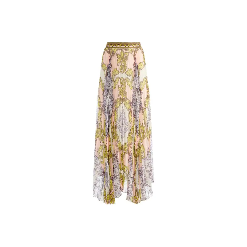 Alice + Olivia Embroidered waistband Maxi Skirt-0