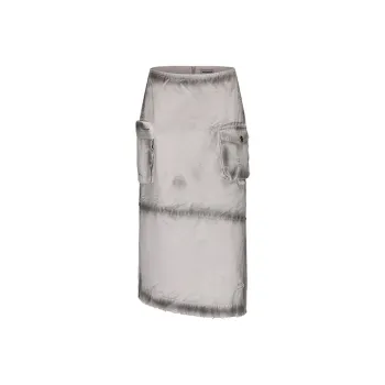 VANN VALRENCÉ Cargo Short Skirts Women's Light Gray