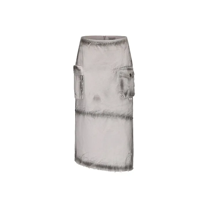 VANN VALRENCÉ Cargo Short Skirts Women's Light Gray-0