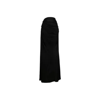 ANDREĀDAMO Low Rise Draped Maxi Skirt