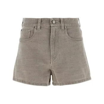FENDI Stamp 1925 Logo embroidered Denim Shorts