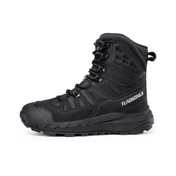 TELENT Coverage Slip Resistant High Top Hiking Shoes Men's Black