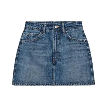 ZARA Trf Denim Short Skirts Women's Blue