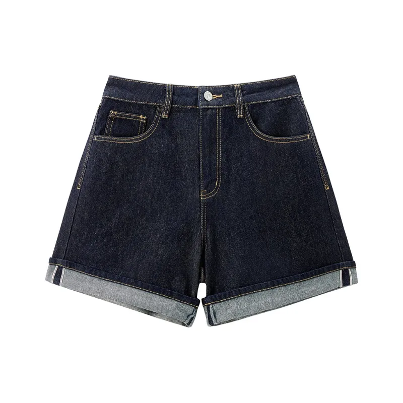 LEDIN Denim Shorts Women's Blue-0