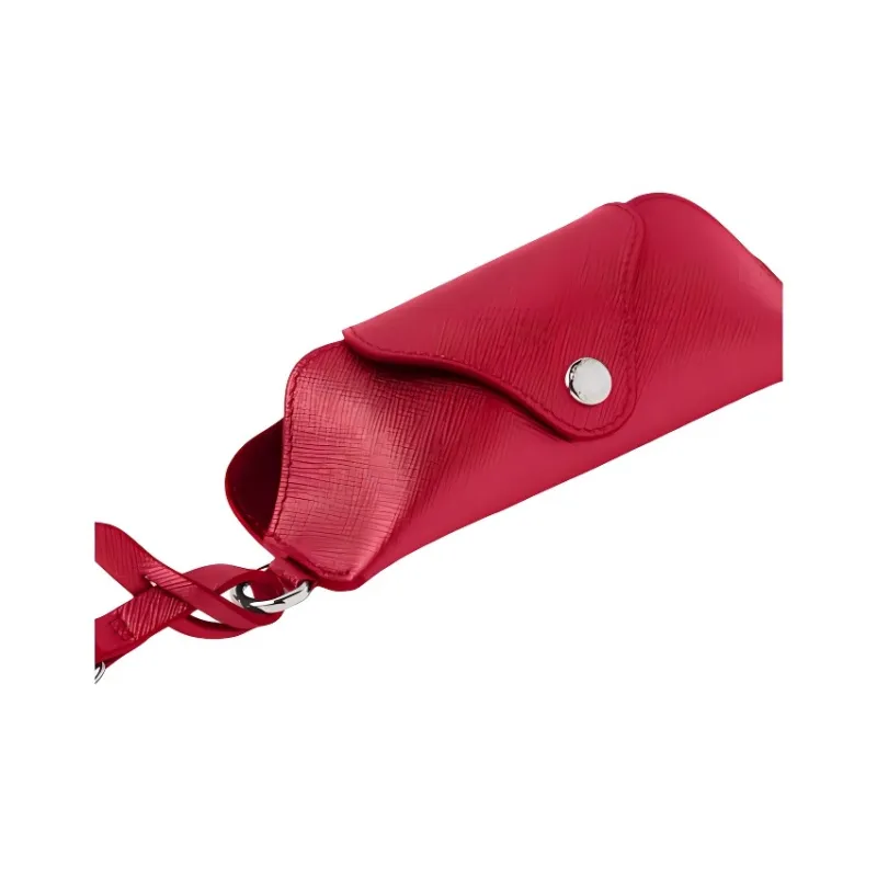 PRADA Saffiano Leather Clutch Unisex Red-3