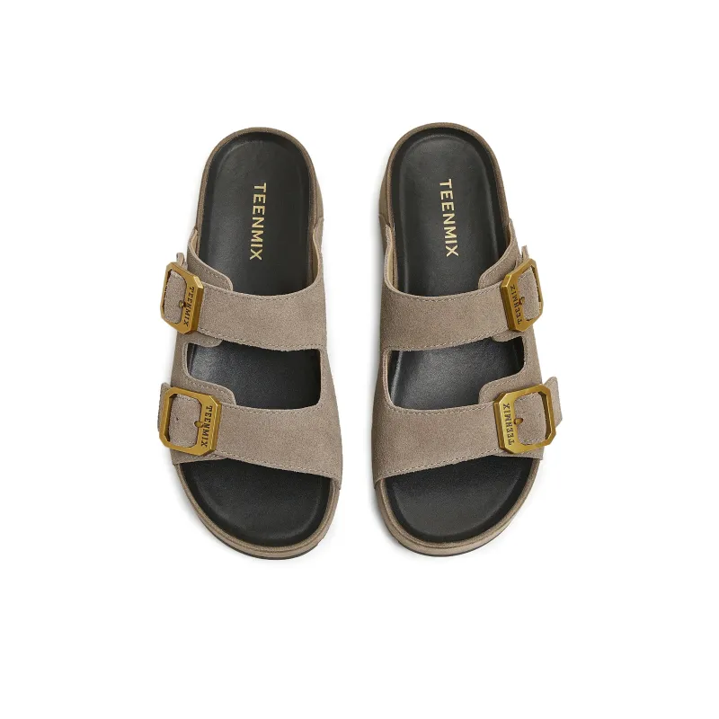 Teenmix Rubber Sole Slip Resistant Abrasion Resistant Cushioning Slide Slippers Women's-7