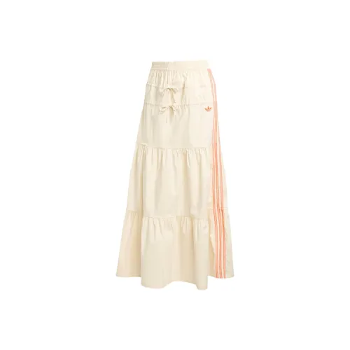 Adidas Originals Casual Long Skirt Women's Magic White
