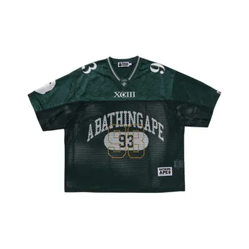 A BATHING APE Line Camo Multi Logo Relaxed Fit Football Jersey