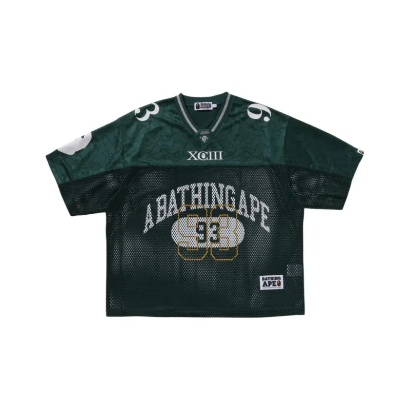 Bape Line Camo Multi Logo Relaxed Fit Football Jersey-0