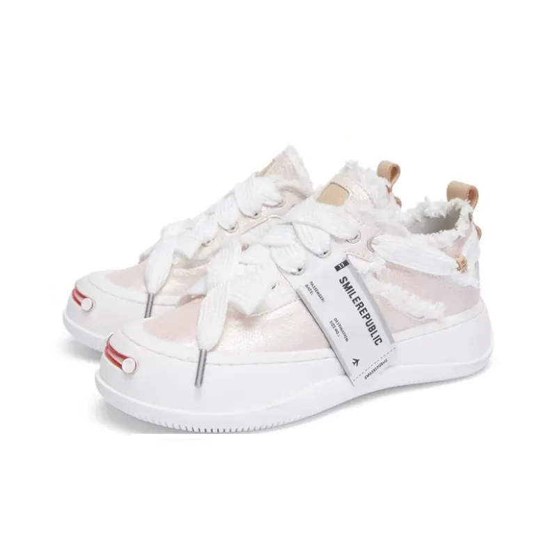 SMILEREPUBLIC Laugh Series Slip Resistant And Abrasion Resistant Coverage Low Top Canvas Shoes Unisex-2