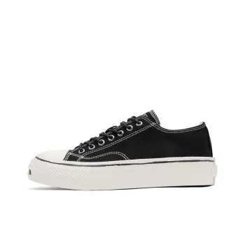 KAISER Canvas Shoes Men Low Top Black/Beige
