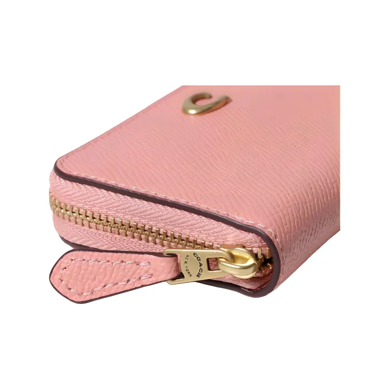 COACH Card Case Cow Leather Card Holder Small Size Women's Pink-4