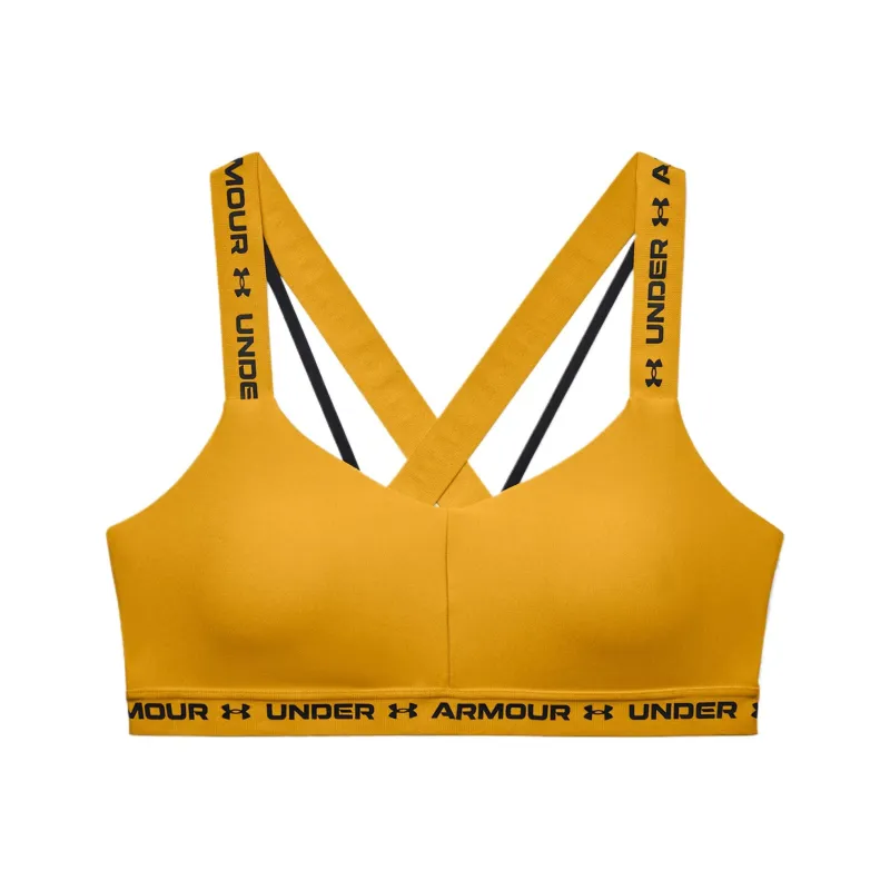 Under Armour CrossbackHeatGear Sports Underwear Women's Orange Yellow-0
