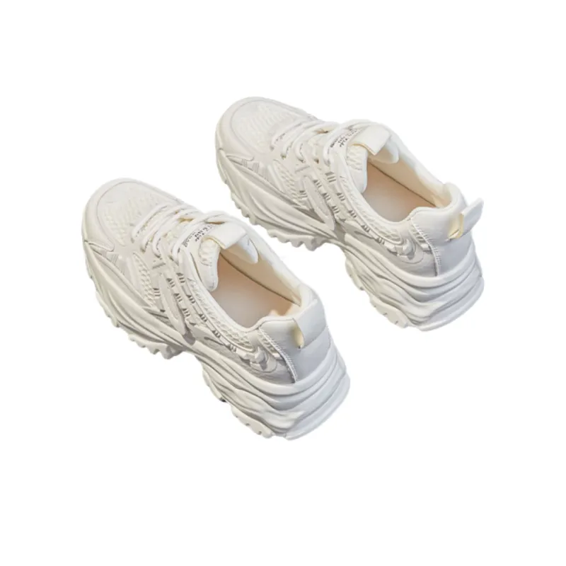 LINGPAO Breathable Height Increase Low Top Chunky Sneakers Women's-4