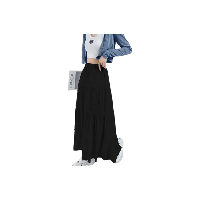 GOSO Casual Long Skirt Women's Black-2