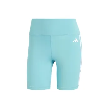 Adidas ESSENTIALS Training 3-Stripes High-Waisted Short Leggings Sports Shorts Women's Mint Green