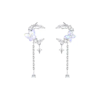 LUCKY ZHY S925 Silver Earrings Women's