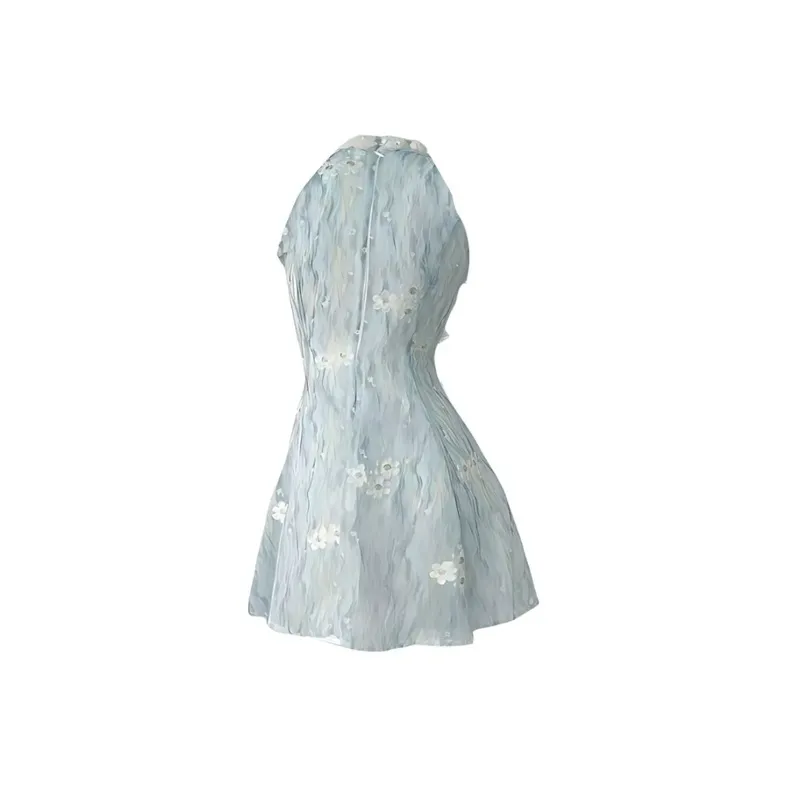 Flowers In Water Sleeveless Dress Women's-1