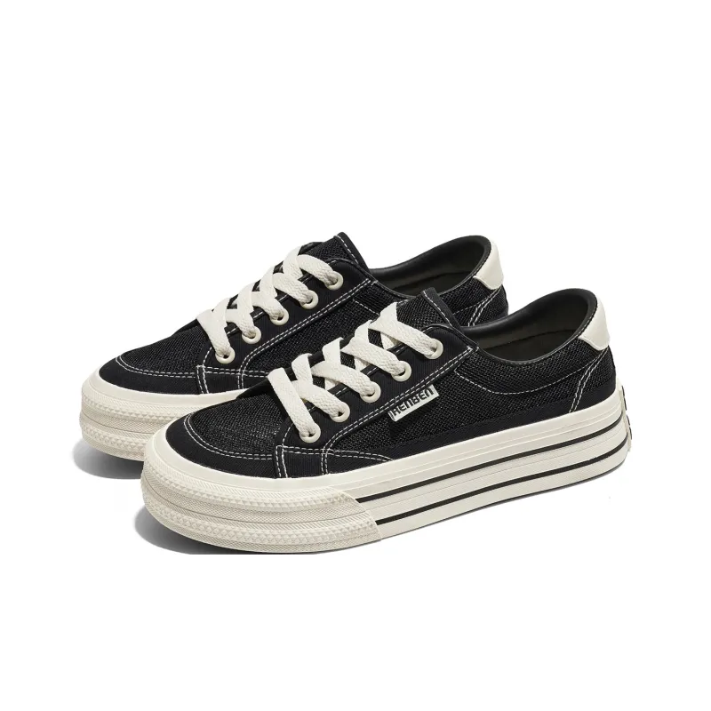 RENBEN Breathable And Slip Resistant Low Top Canvas Shoes Women's-2