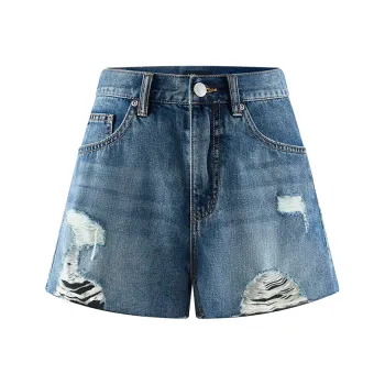 A21 Denim Shorts Women's Light Medium Blue