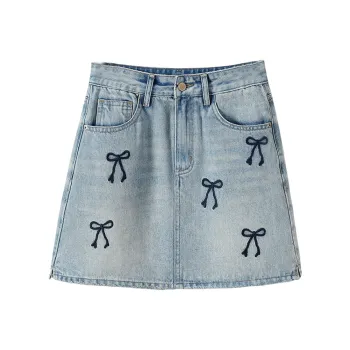 TOUCH Denim Short Skirts Women's Light Blue