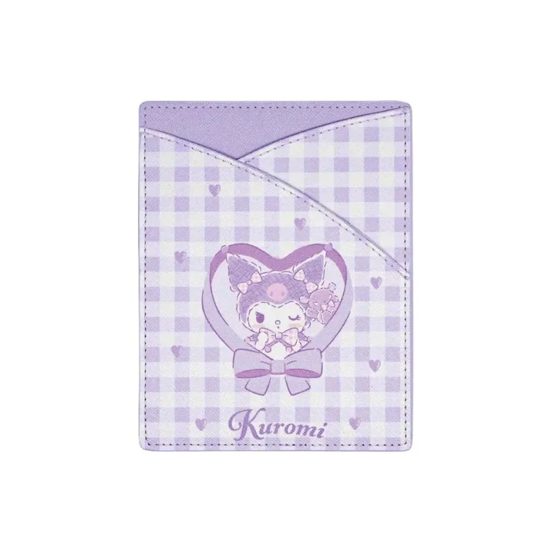 Sanrio Plaid Design Card Holder Women's Purple-0