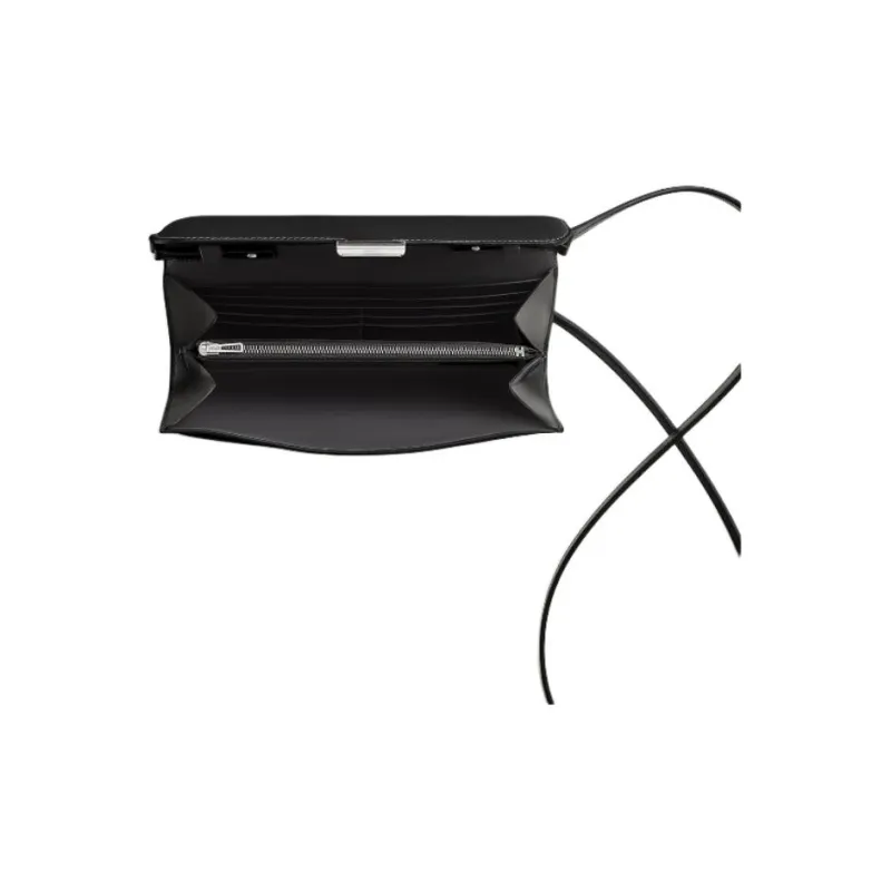 HERMES Constance To Go Box Calfskin One Shoulder Wallet Women's Graphite Black-2
