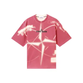 STONE ISLAND T Shirt Men's Cherry