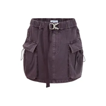 URBAN REVIVO Denim Short Skirts Women's Rose Red