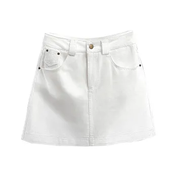 Cypress House Denim Short Skirts Women's White