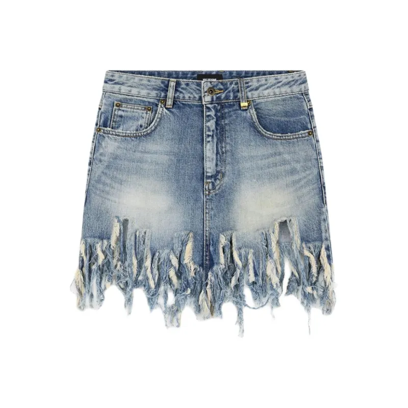 WE11DONE Raw cut Hem Skirt-0