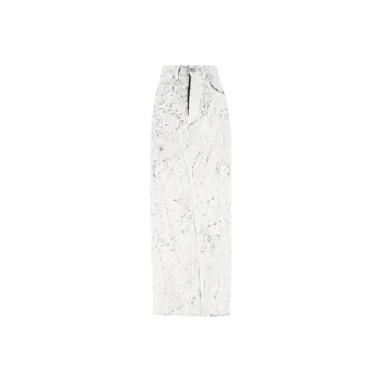 MM6 Maison Margiela Coated finish Midi Skirt