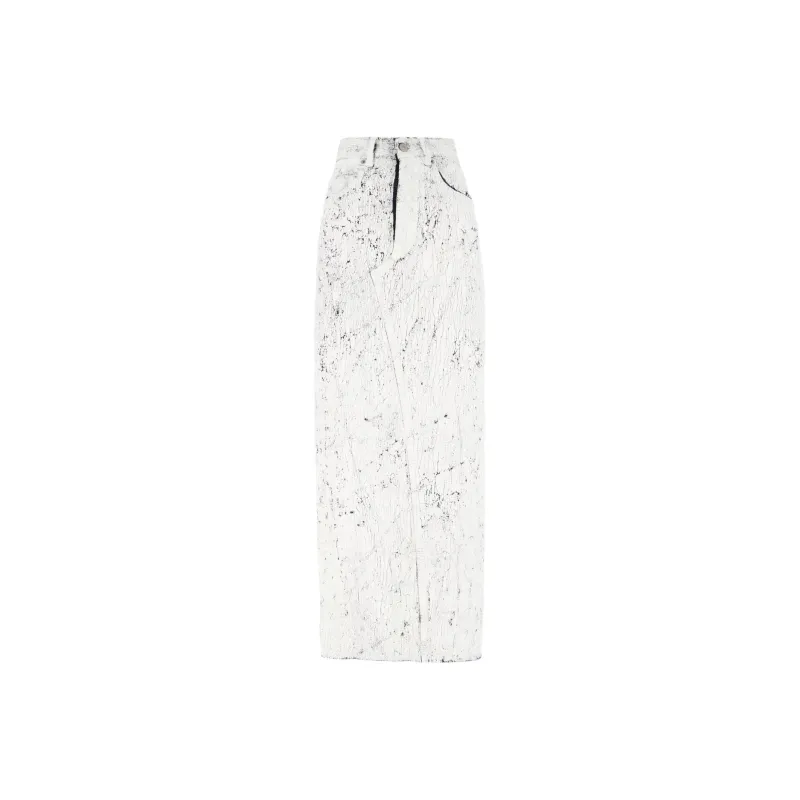 MM6 Maison Margiela Coated finish Midi Skirt-0