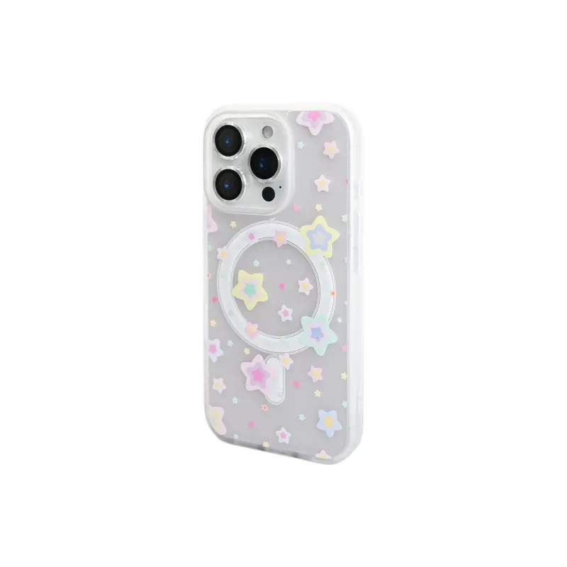 Wei Xin Acrylic Material Frosted Multicolor Stars Phone Cases Compatible With IPhone 16/15 Pro Max/Apple 13/14 Pro/Max-6