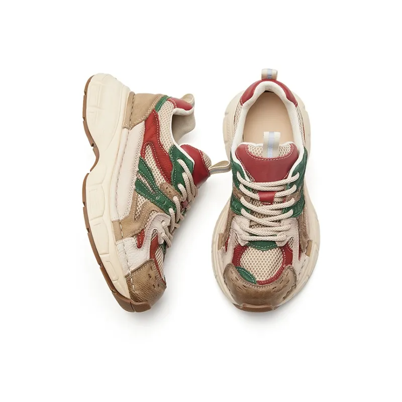 BURGELY Lightweight Low Top Chunky Sneakers Women's-4