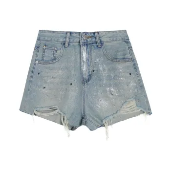 XINBANGBANG Denim Shorts Women's Blue