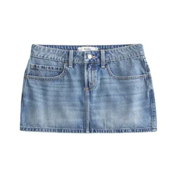 Hollister Denim Short Skirts Women's Light Blue