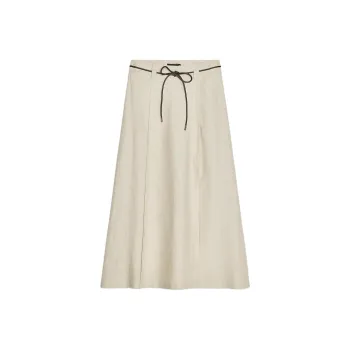ZARA Casual Long Skirt Women's Light Beige